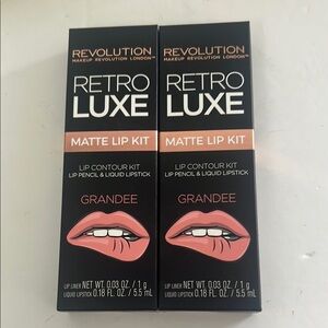 Revolution Retro Luxe‎ Matte Lip Kit - Bold Grandee Bundle of 2